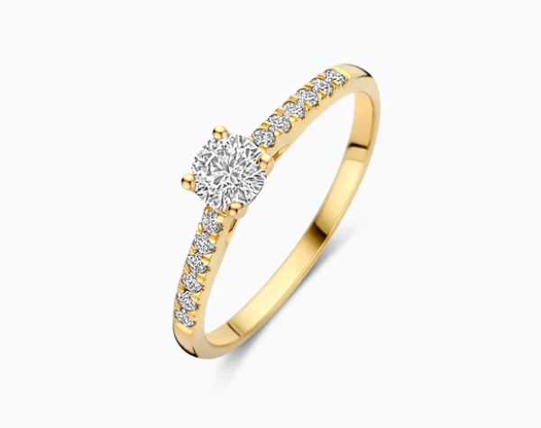 LG1018Y Blush 14kt gouden ring met lab grown diamant