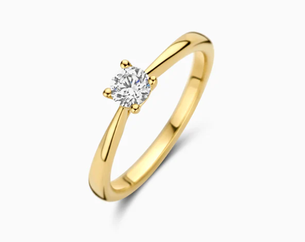 LG1002Y Blush 14kt gouden ring met lab grown diamant