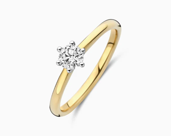 LG1038B Blush 14kt gouden ring met lab grown diamant