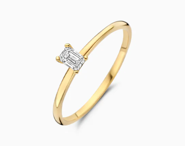 LG1029Y Blush 14kt gouden ring met lab grown diamant