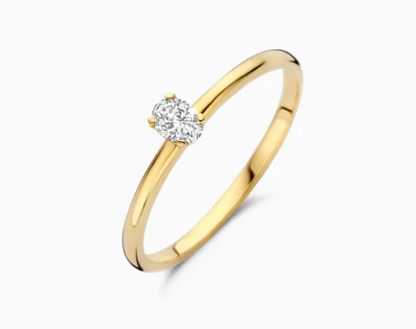 LG1028Y Blush 14kt gouden ring met lab grown diamant