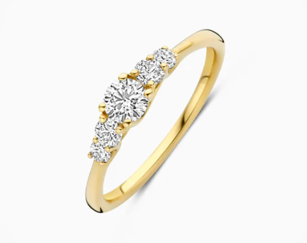 LG1044Y Blush 14kt gouden ring met lab grown diamant