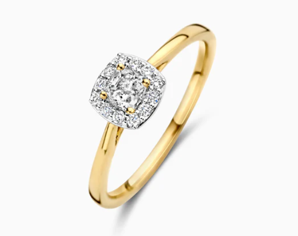 LG1009Y Blush 14kt gouden ring met lab grown diamant