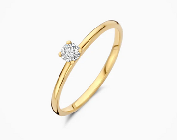 LG1027Y Blush 14kt gouden ring met lab grown diamant