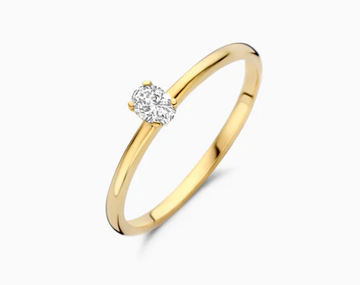 LG1028Y Blush 14kt gouden ring met lab grown diamant