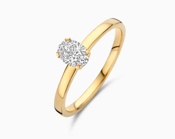 LG1019Y Blush 14kt gouden ring met lab grown diamant