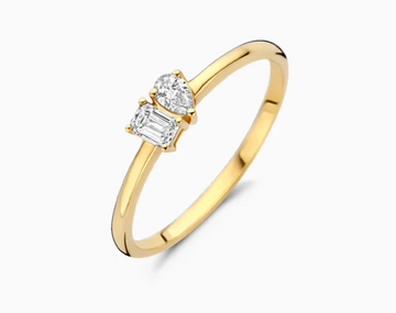 LG1030Y Blush 14kt gouden ring met lab grown diamant