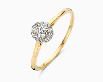 LG1021Y Blush 14kt gouden ring met lab grown diamant