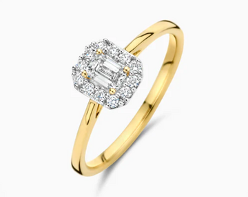 LG1010Y Blush 14kt gouden ring met lab grown diamant