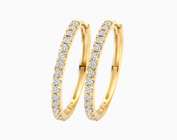 LG7013Y Blush 14kt gouden oorringen Dames