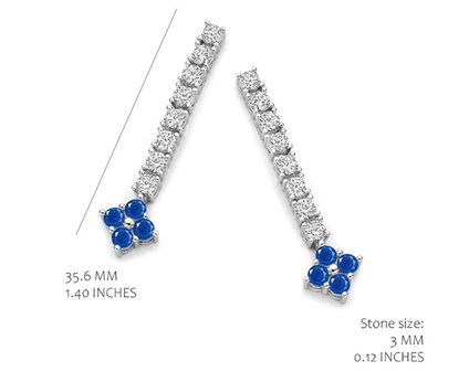 EA2480BLU-L Silver Rose juwelen