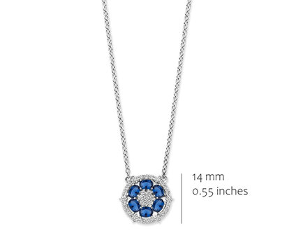 P2568BLU Silver Rose juwelen
