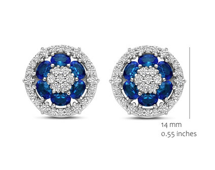 EA2568BLU-L Silver Rose juwelen