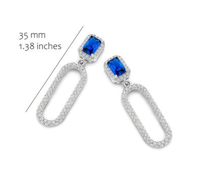 EA2607BLU Silver Rose juwelen