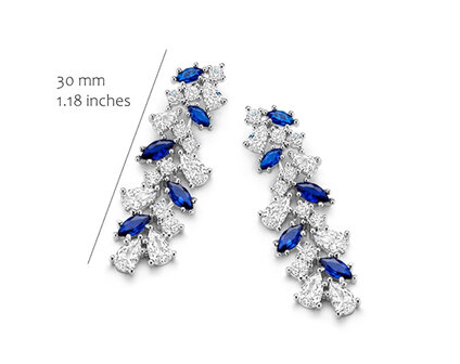 EA2640BLU Silver Rose juwelen