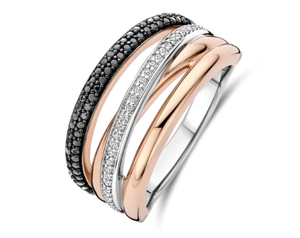12402BR Ti Sento Milano Zilveren Ring