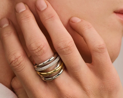 12421ZY Ti Sento Milano Zilveren Ring