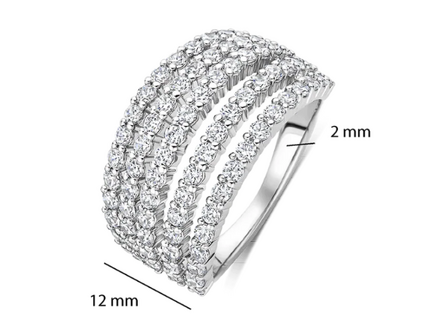 12425ZI Ti Sento Milano Zilveren Ring