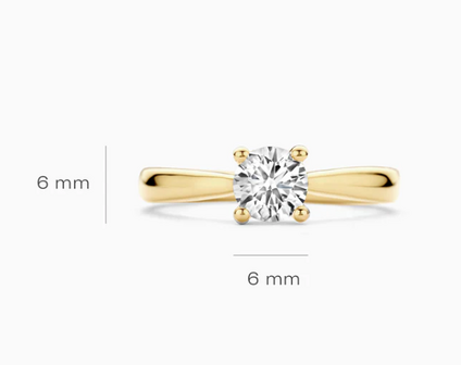 LG1004Y Blush 14kt gouden ring met lab grown diamant