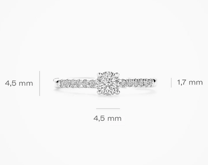 LG1018W Blush 14kt gouden ring met lab grown diamant
