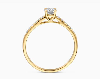 LG1018Y Blush 14kt gouden ring met lab grown diamant