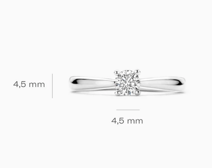 LG1002W Blush 14kt gouden ring met lab grown diamant