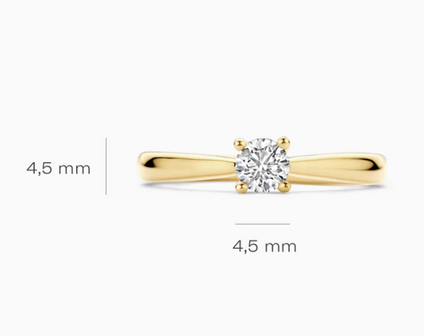 LG1002Y Blush 14kt gouden ring met lab grown diamant