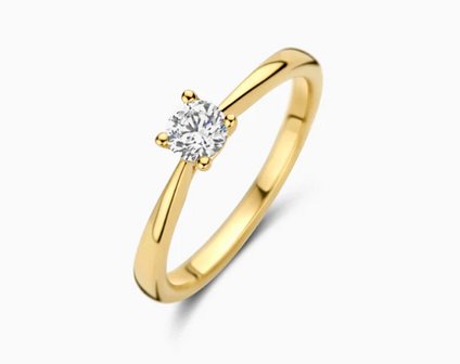 LG1002Y Blush 14kt gouden ring met lab grown diamant