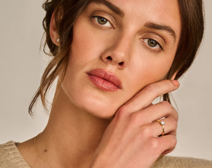 LG1002Y Blush 14kt gouden ring met lab grown diamant