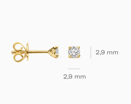 LG7000Y Blush 14kt gouden oorringen Dames