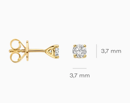 LG7001Y Blush 14kt gouden oorringen Dames