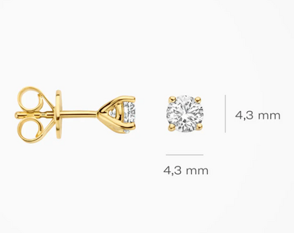 LG7002W Blush 14kt gouden oorringen Dames