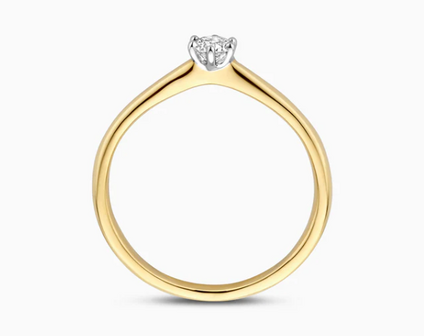 LG1036B Blush 14kt gouden ring met lab grown diamant
