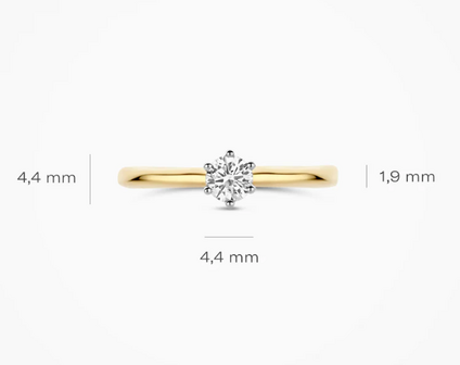 LG1037B Blush 14kt gouden ring met lab grown diamant