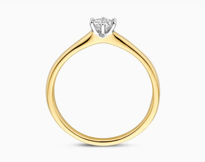 LG1037B Blush 14kt gouden ring met lab grown diamant