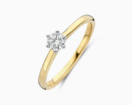 LG1037B Blush 14kt gouden ring met lab grown diamant