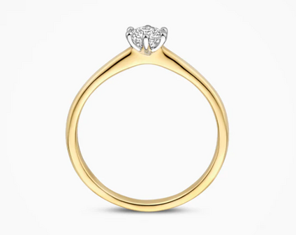 LG1038B Blush 14kt gouden ring met lab grown diamant