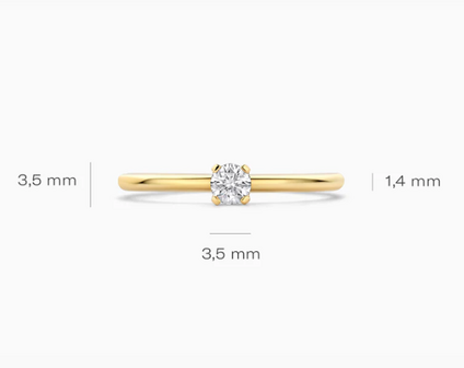 LG1027Y Blush 14kt gouden ring met lab grown diamant