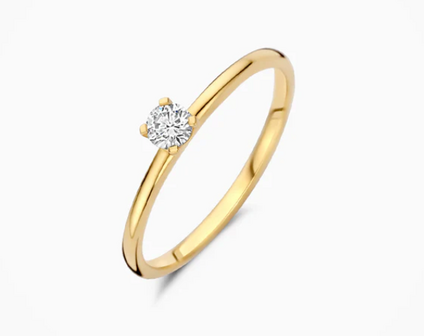 LG1027Y Blush 14kt gouden ring met lab grown diamant