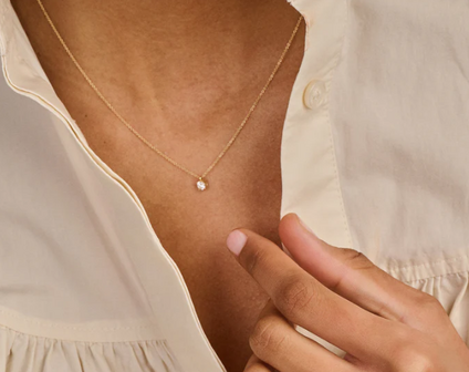 LG3014Y Blush 14kt Gouden Ketting met Hanger