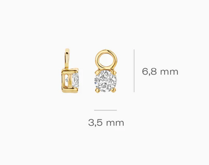 LG9006Y Blush 14kt gouden oorringen Dames