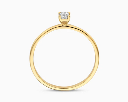 LG1029Y Blush 14kt gouden ring met lab grown diamant