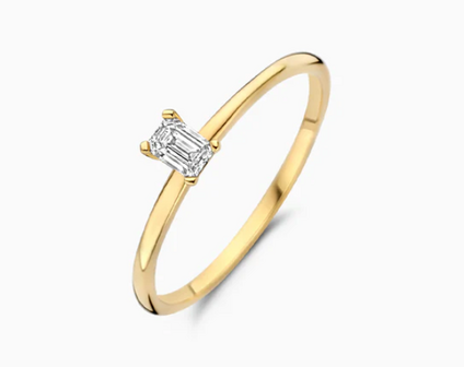LG1029Y Blush 14kt gouden ring met lab grown diamant