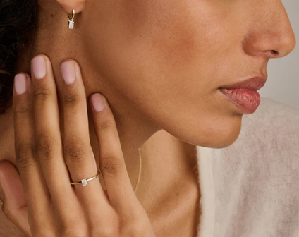 LG1029Y Blush 14kt gouden ring met lab grown diamant