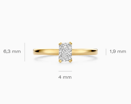 LG1020Y Blush 14kt gouden ring met lab grown diamant