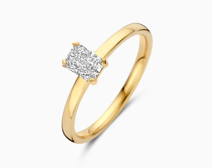 LG1020Y Blush 14kt gouden ring met lab grown diamant