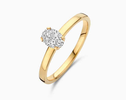 LG1019Y Blush 14kt gouden ring met lab grown diamant