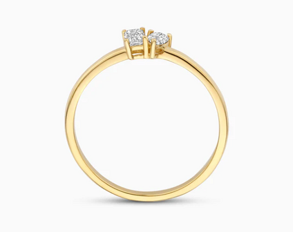 LG1030Y Blush 14kt gouden ring met lab grown diamant