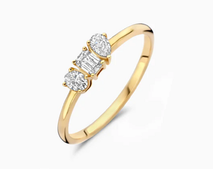 LG1031Y Blush 14kt gouden ring met lab grown diamant