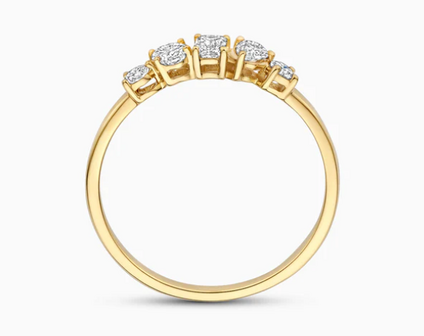 LG1032Y Blush 14kt gouden ring met lab grown diamant